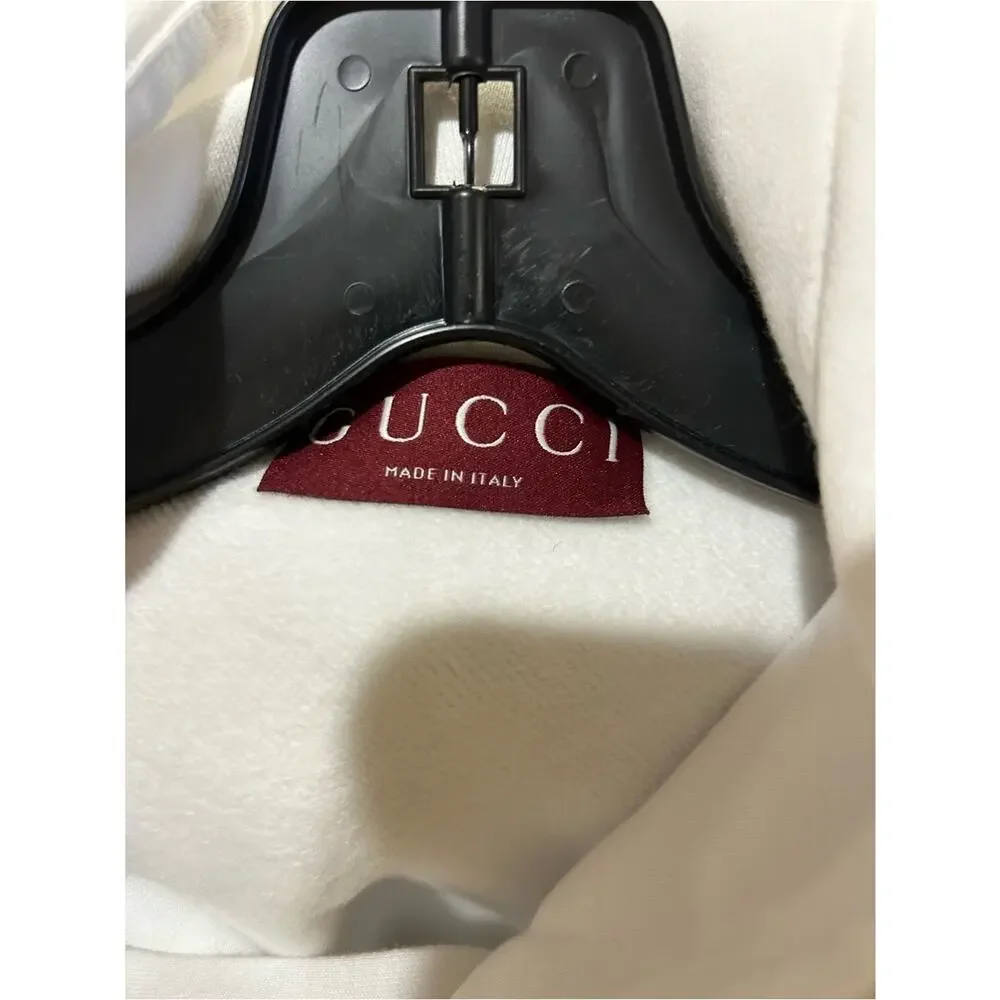 Men's Gucci cotton, hooded sweatshirt, green/red web stripe logo size large